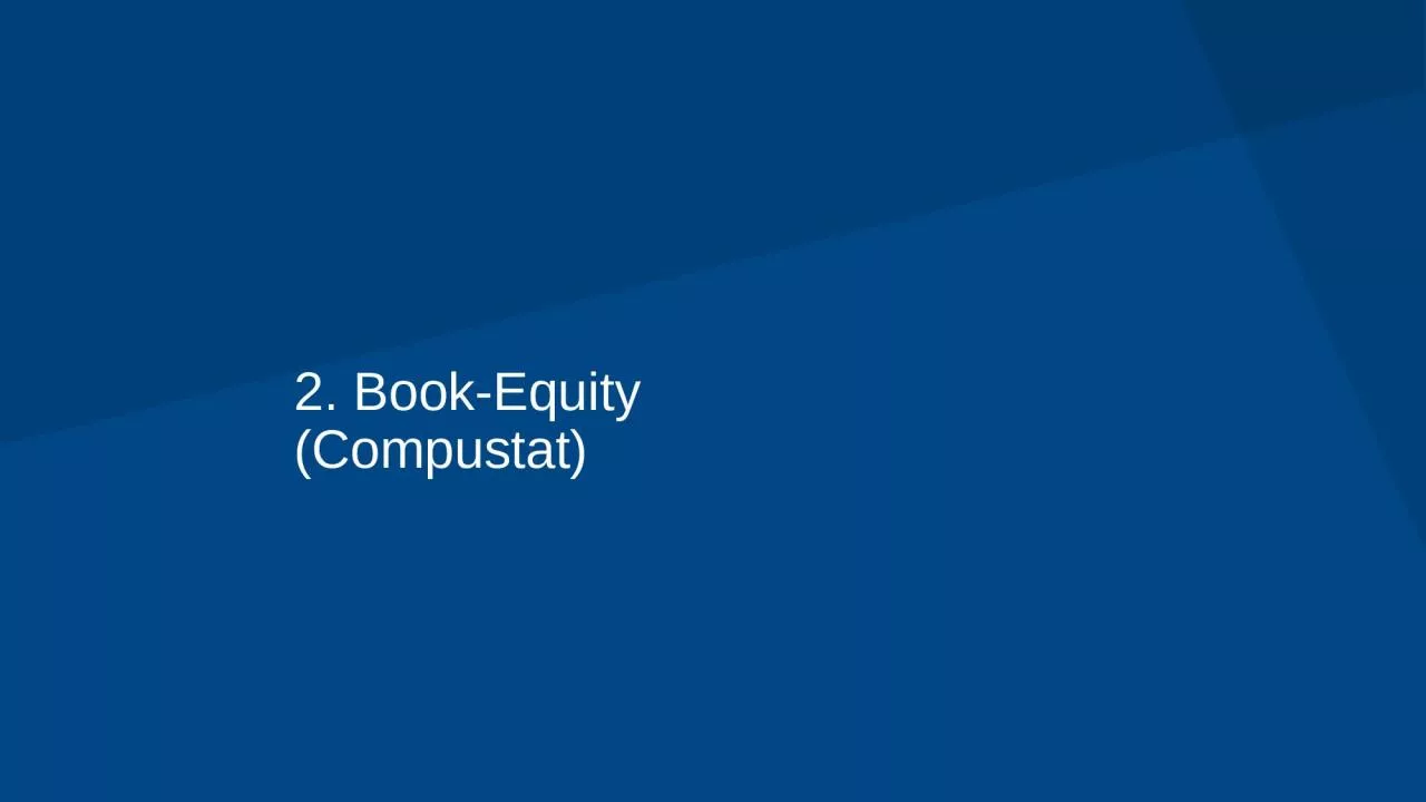 PPT-2 . Book-Equity (Compustat)