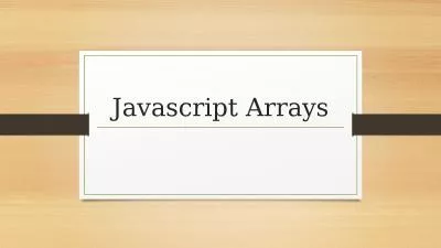 Javascript  Arrays Array definition & for loop