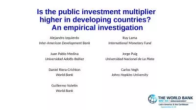 Is the public investment multiplier