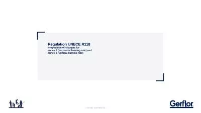 Regulation UNECE R118 Proposition of changes for