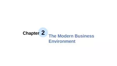 2 Chapter The Modern Business