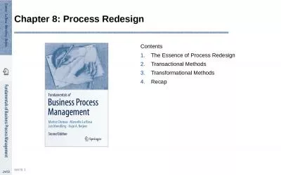Contents The Essence of Process Redesign
