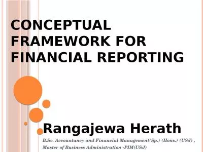 Conceptual Framework for financial reporting