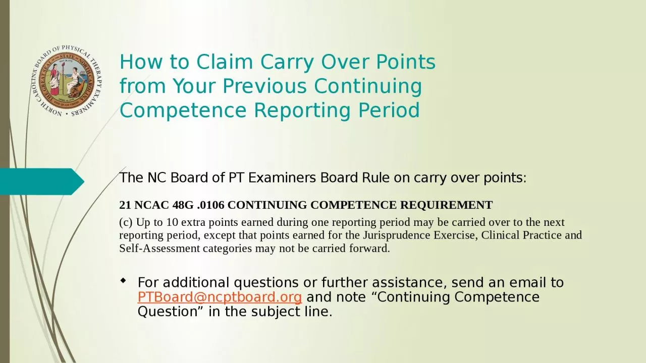 How  to Claim Carry Over Points from Your Previous Continuing Competence Reporting Period