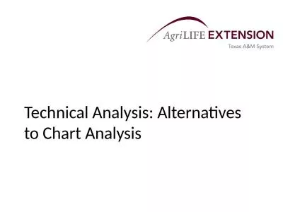 Technical Analysis: Alternatives to Chart Analysis