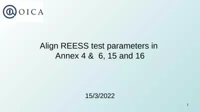 Align REESS test parameters in