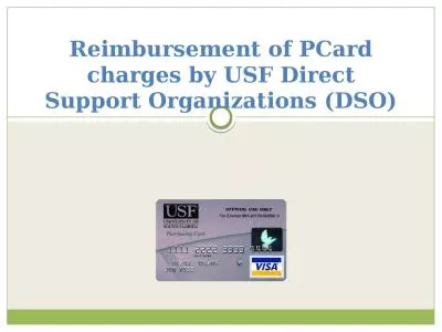 Reimbursement of PCard charges by USF Direct