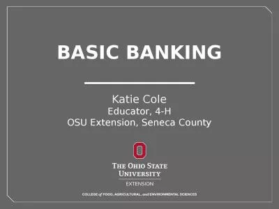 BASIC BANKING Katie Cole