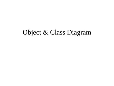 Object & Class Diagram
