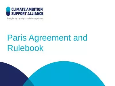 Paris Agreement and Rulebook