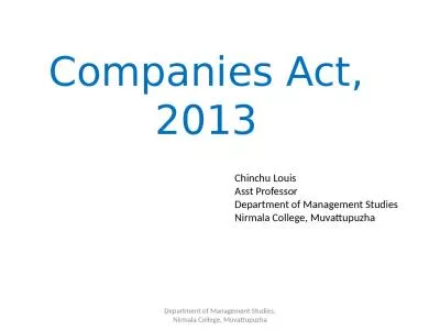 Companies Act, 2013 Chinchu