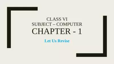 Class vi subject – Computer