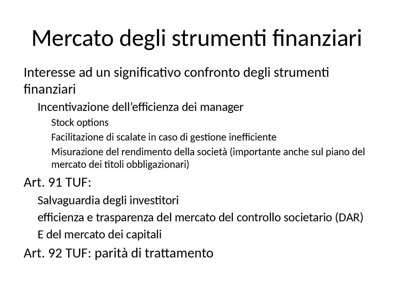 PPT-Mercato degli strumenti finanziari