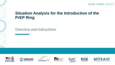 Situation Analysis for the Introduction of the PrEP Ring