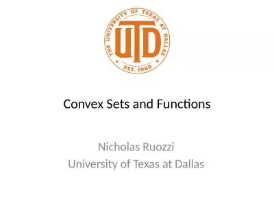 Convex Sets and Functions
