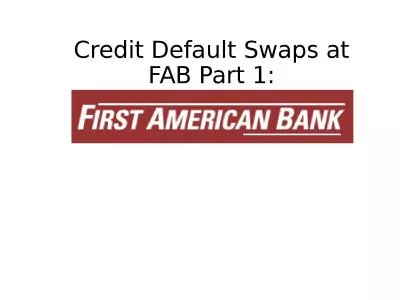 Credit Default Swaps at