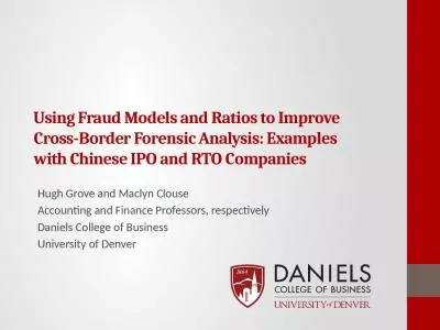 Using Fraud Models and Ratios to Improve Cross-Border Forensic Analysis: Examples with
