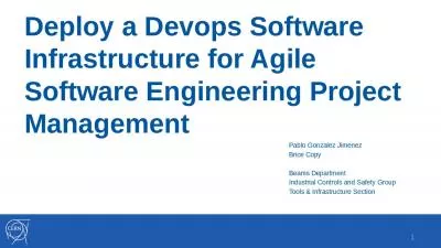 Deploy a  Devops  Software Infrastructure for Agile Software