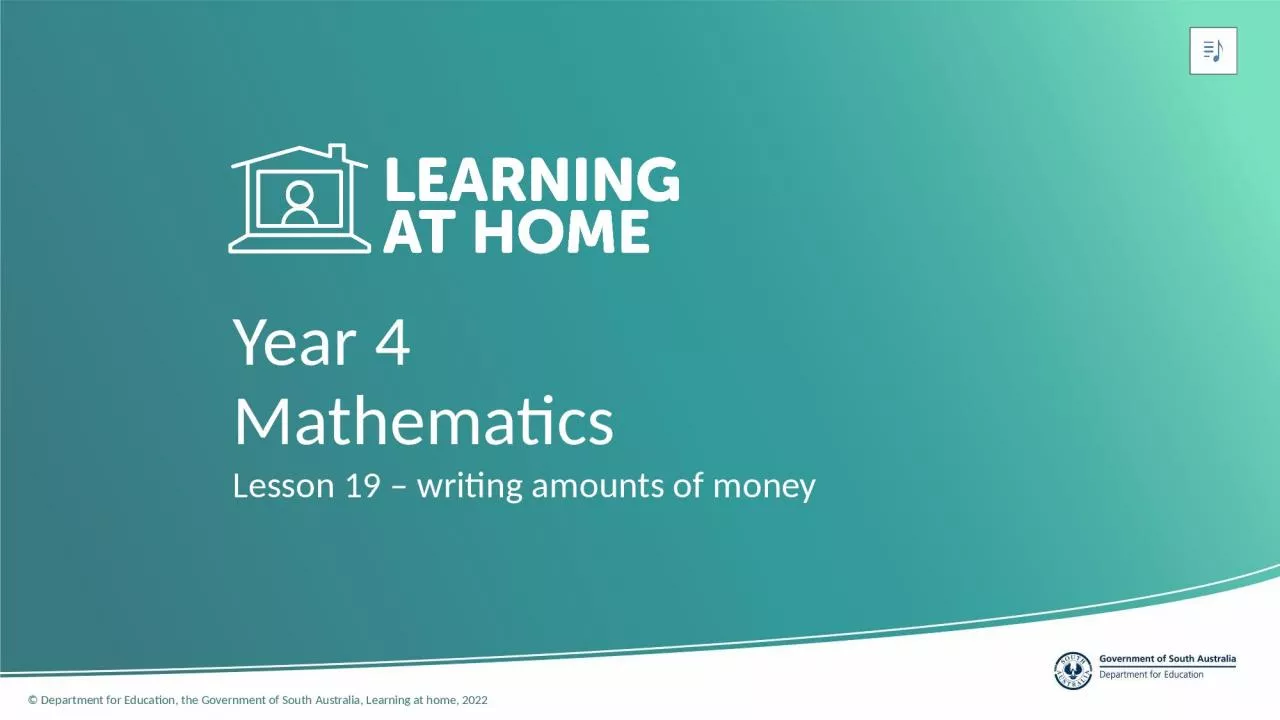 PPT-Year 4 Lesson 19 – writing amounts of money