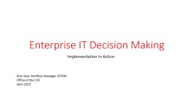Enterprise IT Decision Making