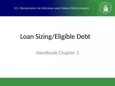 Loan Sizing/Eligible Debt