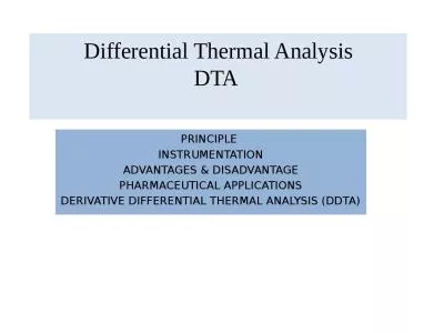 Differential Thermal Analysis