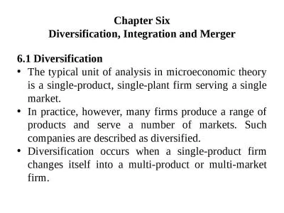 Chapter  Six Diversification