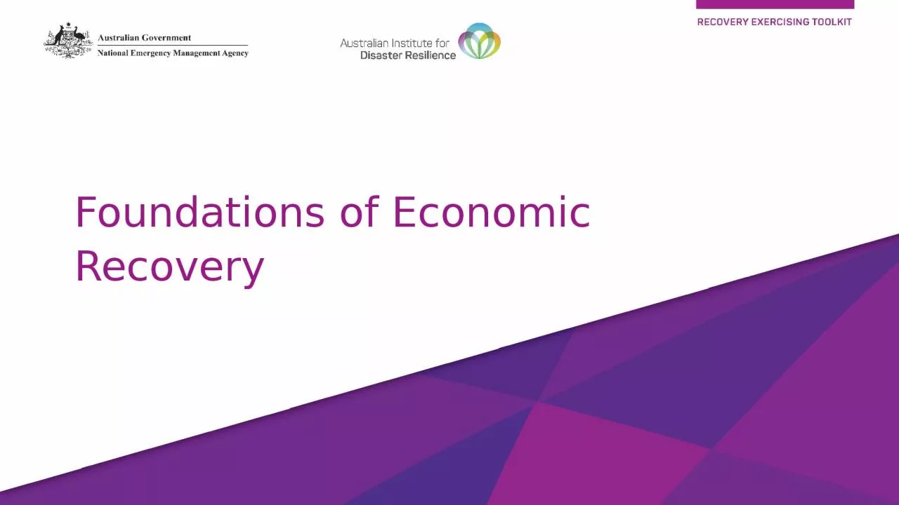 Foundations of Economic Recovery