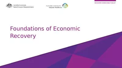 Foundations of Economic Recovery