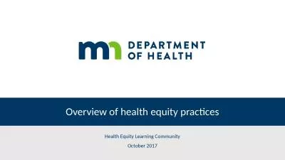 Overview of health equity practices