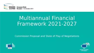 Multiannual  Financial Framework 2021-2027