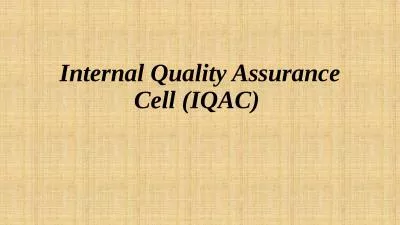 Internal Quality Assurance Cell (IQAC)