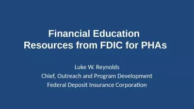 Financial Education  Resources from FDIC for