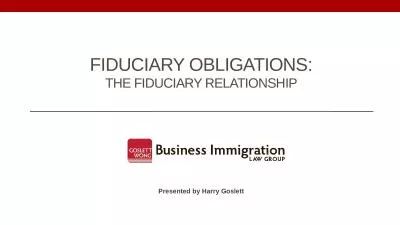 fiduciary  OBLIGATIONS: THE FIDUCIARY RELATIONSHIP