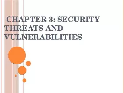 Chapter 3: Security Threats and Vulnerabilities