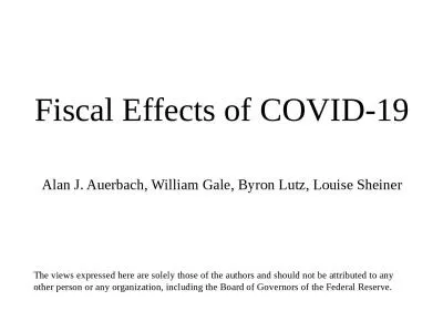 Fiscal Effects of COVID-19