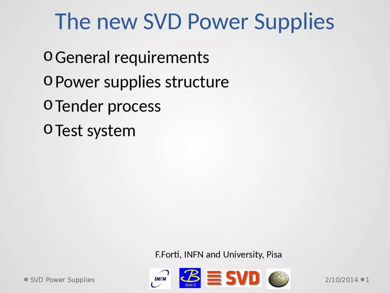 PPT-The new SVD Power Supplies