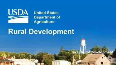 Texas Rural Development Rural Development Programs