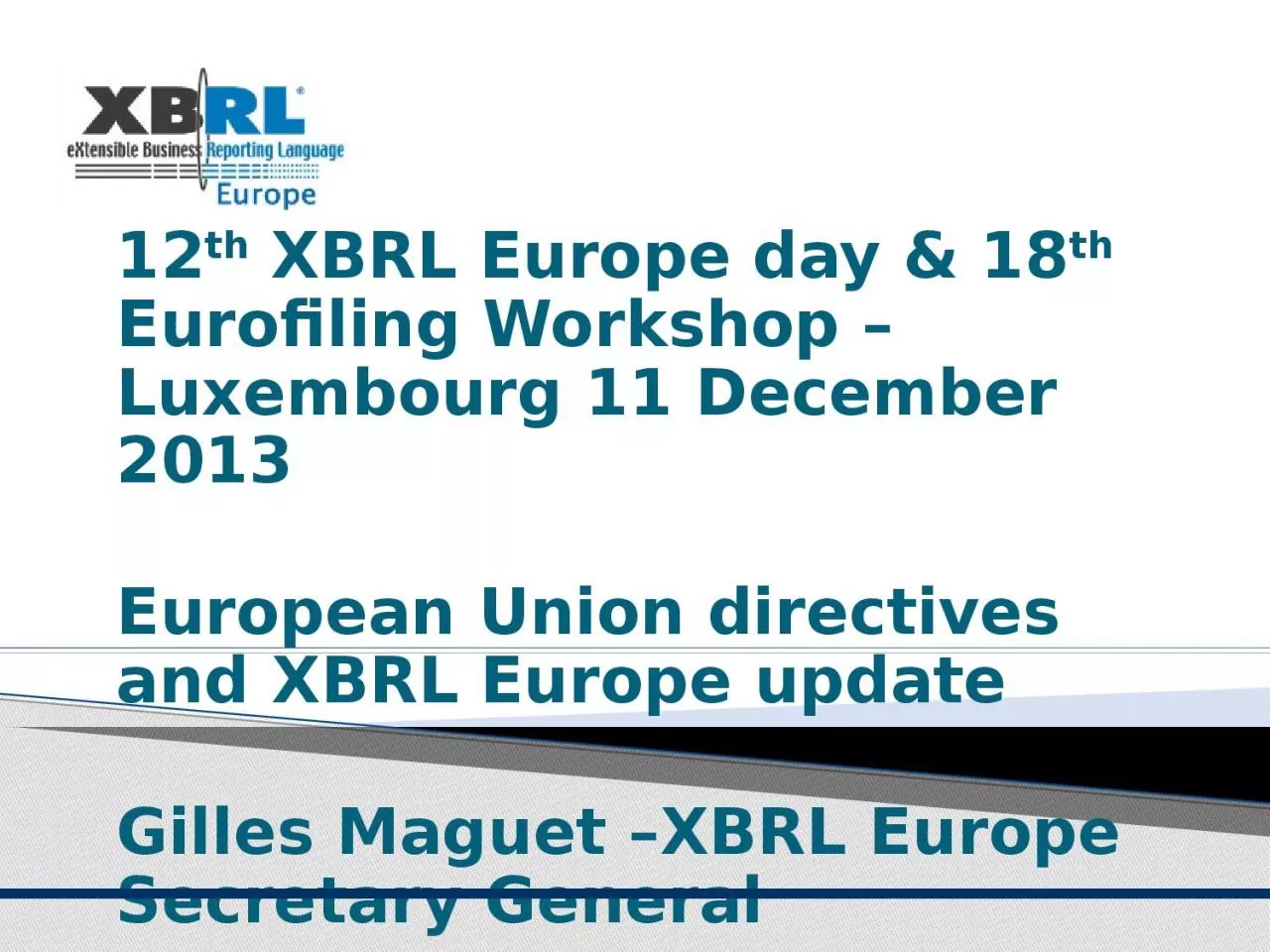 PPT-12 th XBRL Europe day & 18