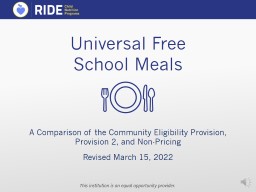 Universal Free School Meals