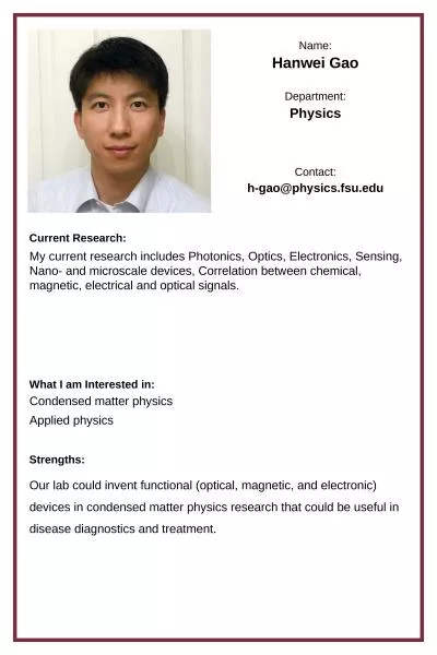 Hanwei  Gao Physics h-gao@physics.fsu.edu