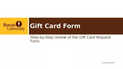 Gift Card Form Step-by-Step review of the Gift Card Request Form