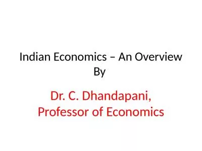 Indian Economics – An Overview