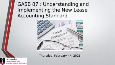 GASB 87 : Understanding and Implementing the New Lease Accounting Standard