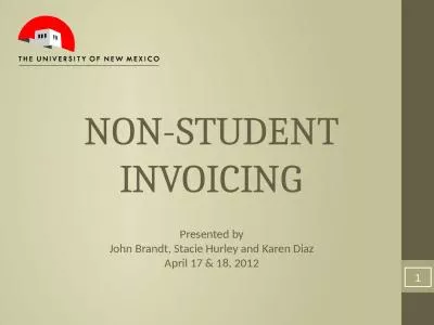 Non-Student Invoicing Presented by