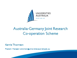 Australia-Germany Joint Research