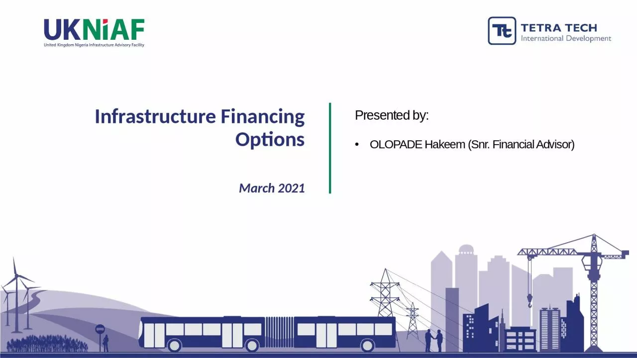 Infrastructure Financing Options