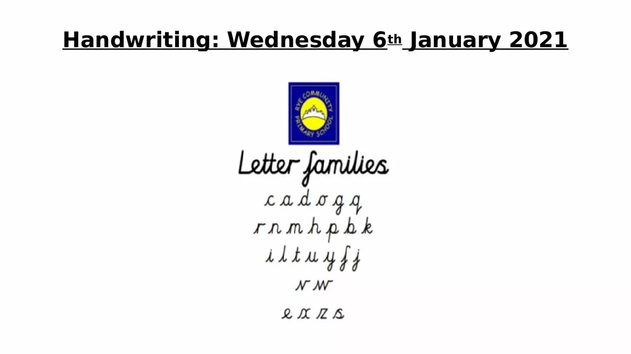 PPT-Handwriting: Wednesday 6