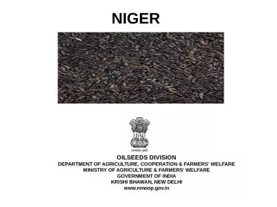 OILSEEDS DIVISION DEPARTMENT OF AGRICULTURE, COOPERATION & FARMERS