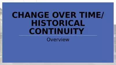 change over time/ historical continuity